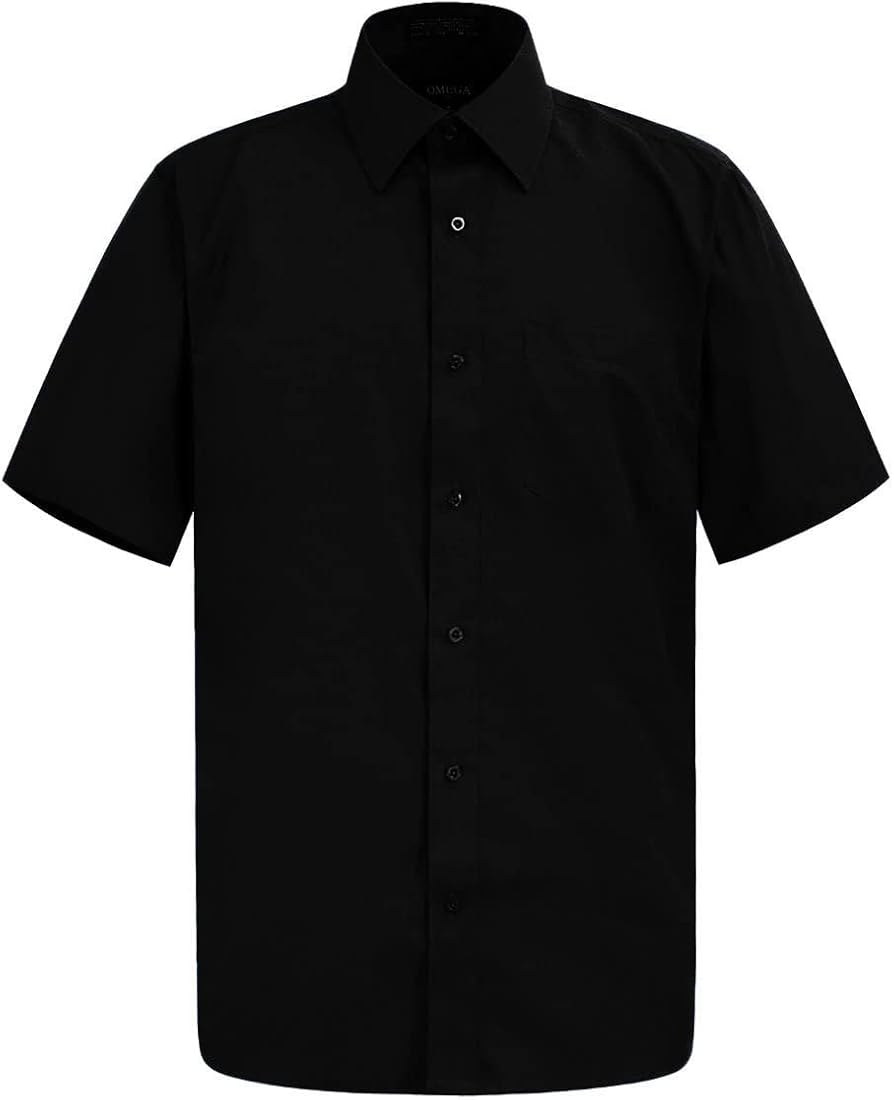 Solid Color Dress Shirt - Black